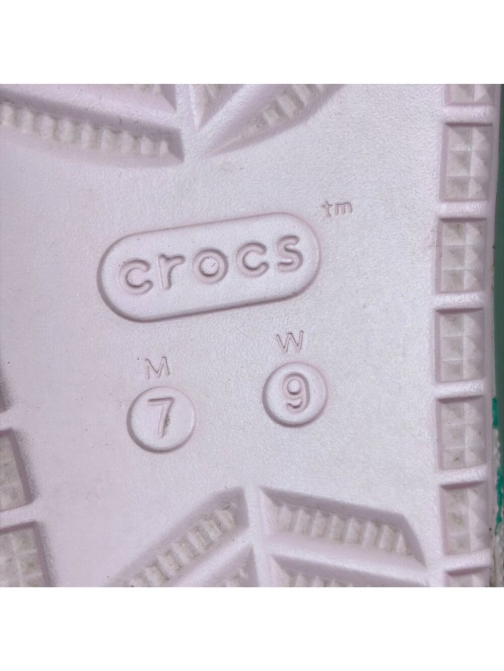 Crocs Pink Cherry Pattern Slide Sandals Womens 9 Pink Red Green Slip On - Picture 7 of 10